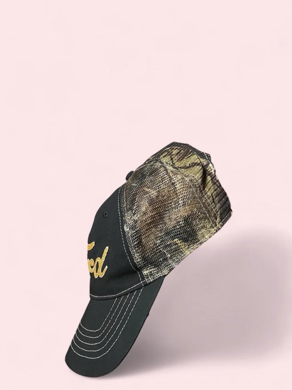 Ford Black Cap with Gold Script Embroidery